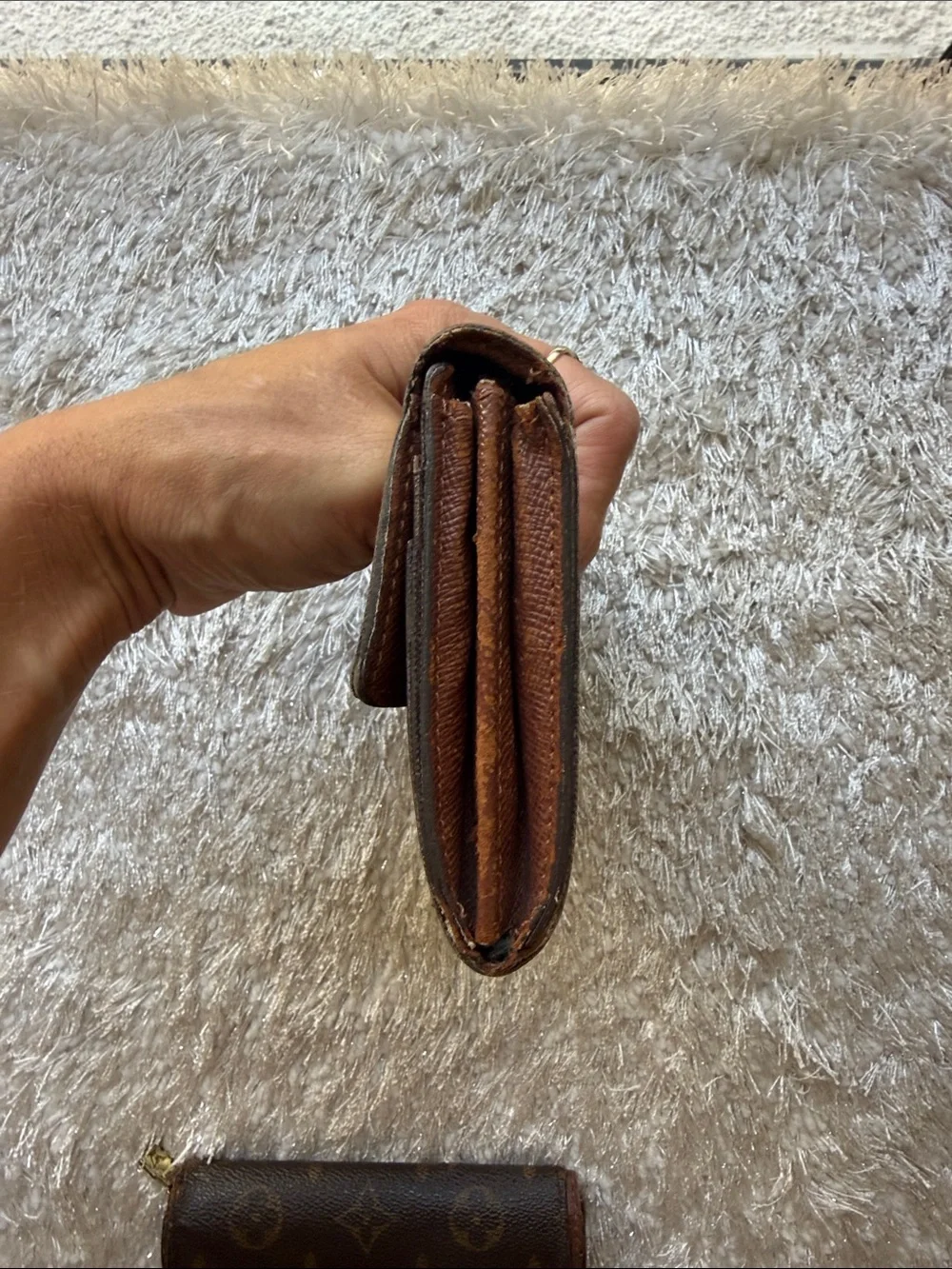 Louis Vuitton Monogram Continental Wallet - Dark Brown with Gold Accent